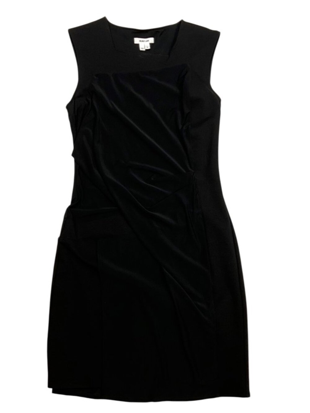 Helmut Lang Draped Mini Dress S Black Sleeveless - Picture 8 of 16